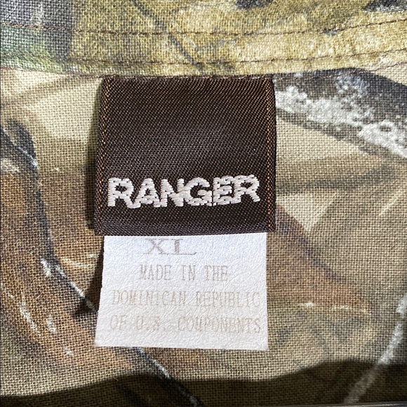 Ranger XL Camouflage Button-Up Shirt Long Sleeve 100% Cotton Hunting Outdoor - Picture 2 of 13